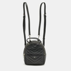 Kate Spade Black Quilted Leather Mini Polly Backpack, Backpacks - Luxury Closet catalog