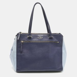 Kate Spade Two Tone Blue Leather Double Zip Tote, Tote Handbags - Luxury Closet catalog