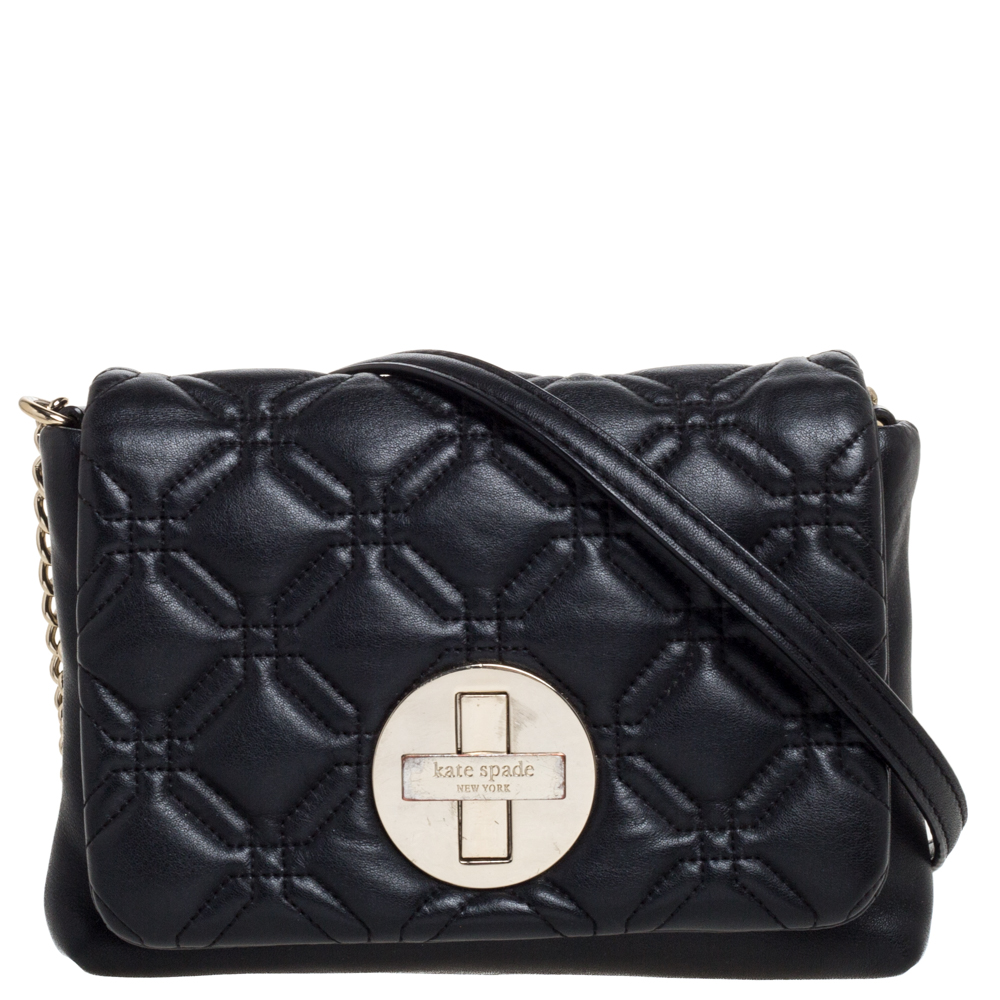 Kate Spade Black Leather Astor Court Naomi Crossbody Bag, Handbags - Luxury Closet catalog