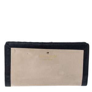 Kate Spade Beige/Black Leather Long Wallet, Wallets & Money Clips - Luxury Closet catalog