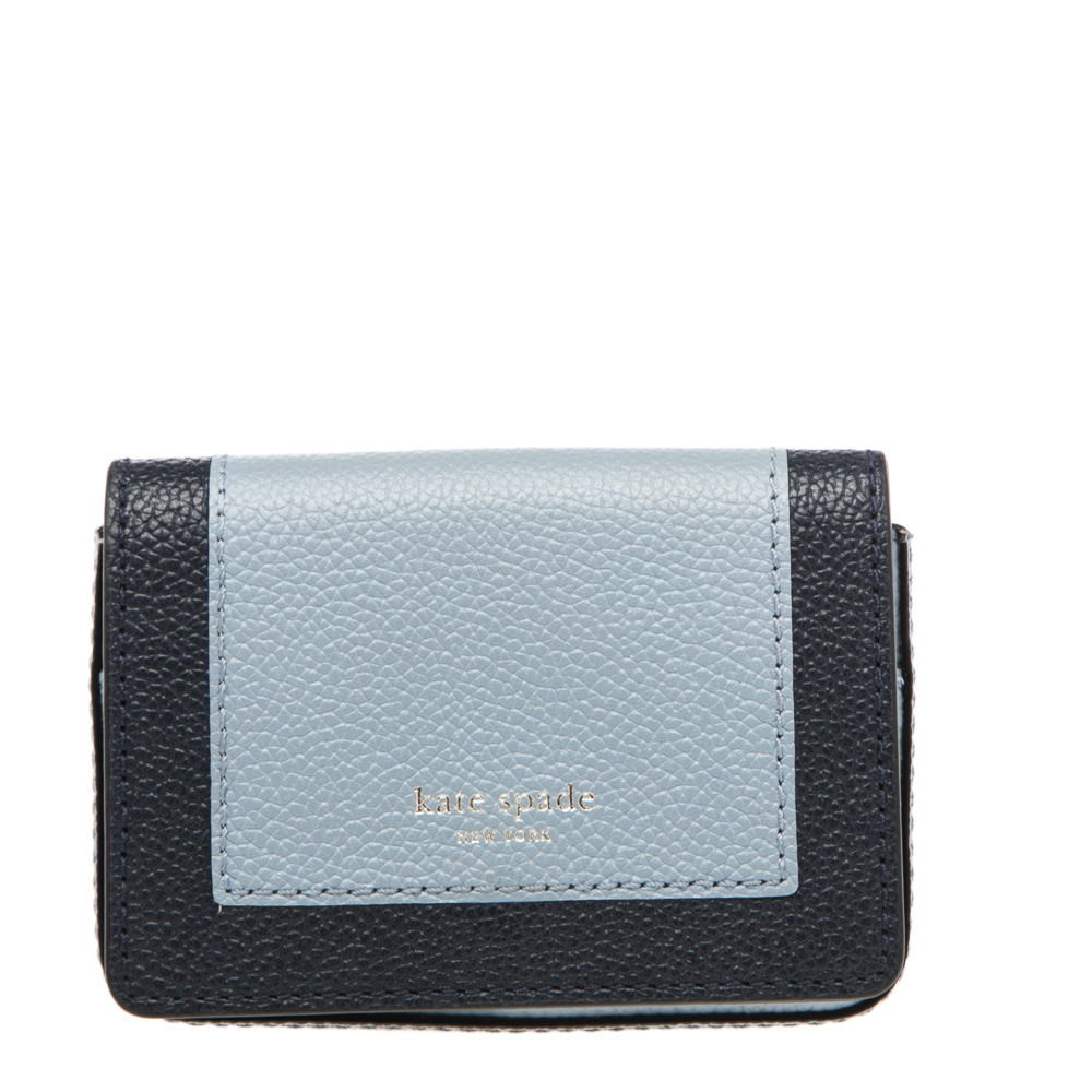 Kate Spade Two Tone Blue Leather Margaux Card Case, Wallets & Money Clips - Luxury Closet catalog