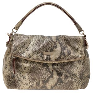 Kate Spade Metallic Two Tone Python Embossed Leather Top Handle Bag, Shoulder Bags - Luxury Closet catalog