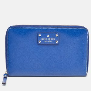 Kate Spade Blue Leather Zip Organizer Clutch, Clutches & Special Occasion Bags - Luxury Closet catalog