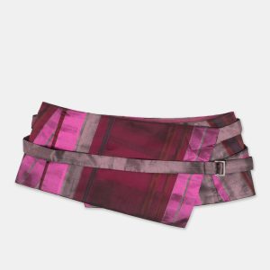 Kenzo Purple Strip Satin Wrap Belt L, Belt Buckles - Luxury Closet catalog