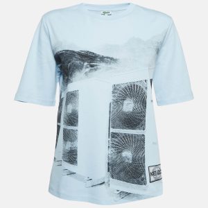 Kenzo Blue Printed Cotton Knit Tshirt S, Shirts & Tops - Luxury Closet catalog