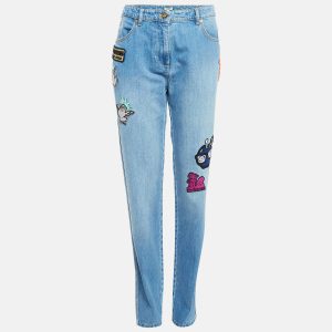 Kenzo Blue Applique Detail Denim Boyfriend Jeans M Waist 32", Jeans - Luxury Closet catalog