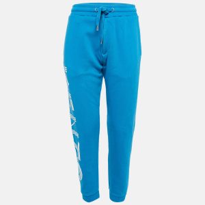 Kenzo Blue Cotton Knit Printed Track Pants S, Clothing - Luxury Closet catalog