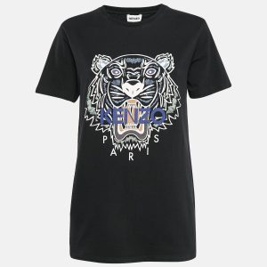 Kenzo Black Tiger Print Jersey Crew Neck T-Shirt M, Shirts & Tops - Luxury Closet catalog