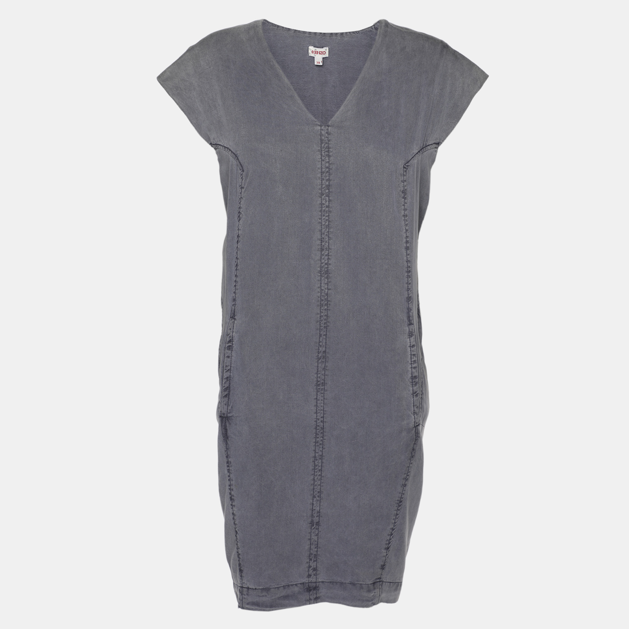 Kenzo Grey Lyocell Dress M, Dresses - Luxury Closet catalog