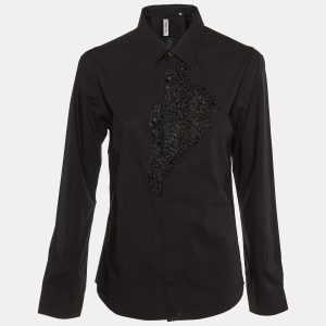 Kenzo Defile Black Cotton Ribbon Detail Button Up Shirt L, Shirts & Tops - Luxury Closet catalog