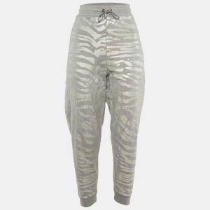 Kenzo Grey Metallic Print Cotton Jogger Pants L, Clothing - Luxury Closet catalog