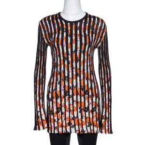 Kenzo Black Jackie Flowers Print Knit Pleated Long Sleeve Top XS, Sweaters & Cardigans - Luxury Closet catalog