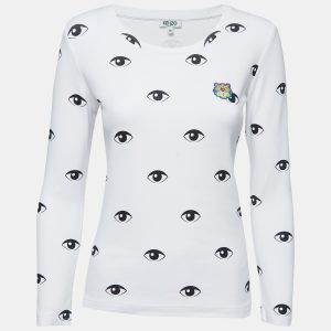 Kenzo White Eye Print Cotton Long Sleeve T-Shirt M, Shirts & Tops - Luxury Closet catalog