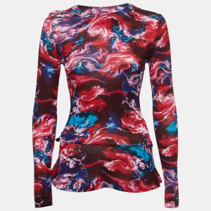 Kenzo Multicolor Abstract Printed Jersey Drawstring Top XS, Shirts & Tops - Luxury Closet catalog