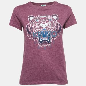 Kenzo Purple Logo Tiger Print Cotton Short Sleeve T-Shirt XS, Shirts & Tops - Luxury Closet catalog