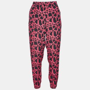 Kenzo Black/Pink Rope Print Crepe Trousers S, Clothing - Luxury Closet catalog