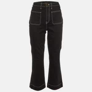 Khaite Black Denim Contrast Stitch Detail Jeans M/Waist 29.5", Jeans - Luxury Closet catalog