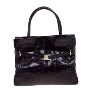 Lana Marks Purple Crocodile Positano Tote, Tote Handbags - Luxury Closet catalog