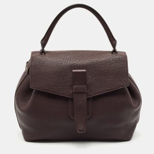 Lancel Dark Burgundy Leather Charlie de Lancel Top Handle Bag, Satchels - Luxury Closet catalog