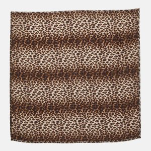 Lanvin Brown Animal Print Satin Square Scarf, Scarves & Shawls - Luxury Closet catalog