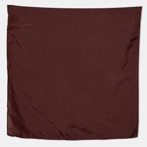 Lanvin Burgundy Polkadots Print Silk Handkerchief, Scarves & Shawls - Luxury Closet catalog