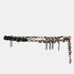 Lanvin Crystal Plastic Fabric Two Tone Gold Chain Belt, Belt Buckles - Luxury Closet catalog