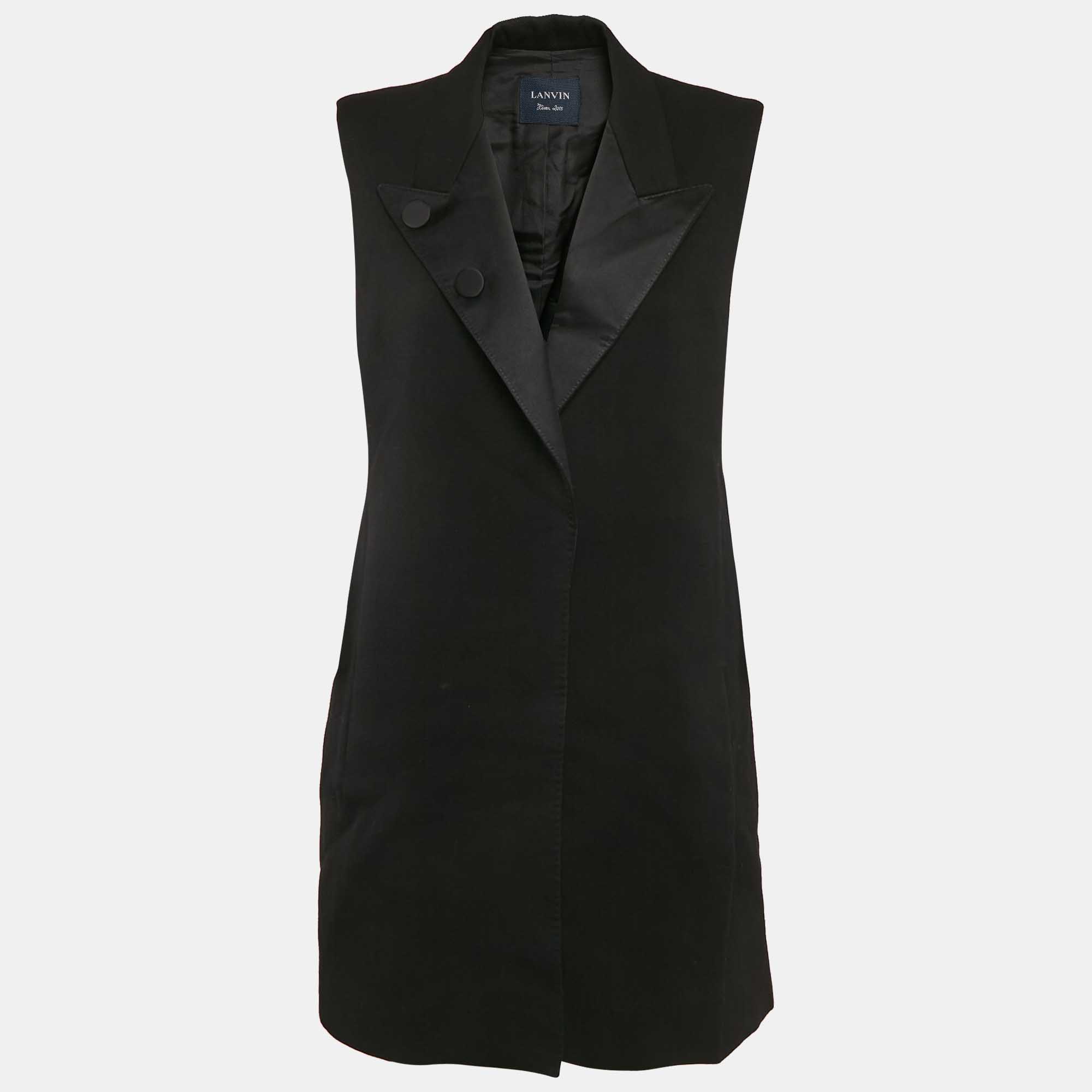 Lanvin Black Wool Sleeveless Coat L, Coats & Jackets - Luxury Closet catalog