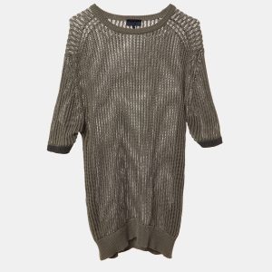 Lanvin Grey Patterned Cotton Knit Sweater XL, Sweaters & Cardigans - Luxury Closet catalog
