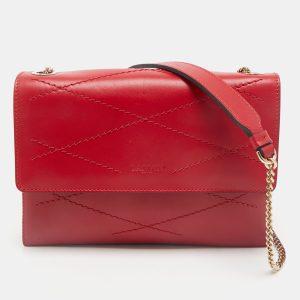 Lanvin Red Leather Flap Chain Crossbody Bag, Handbags - Luxury Closet catalog