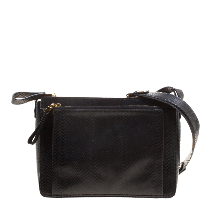 Lanvin Black Python Shoulder Bag, Shoulder Bags - Luxury Closet catalog