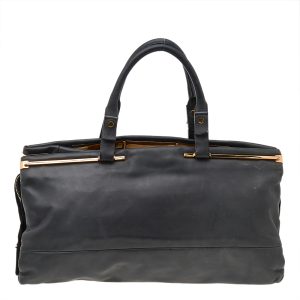 Lanvin Dark Grey/Black Leather Satchel, Satchels - Luxury Closet catalog