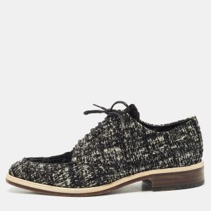 Lanvin Black/White Velvet Lace Up Derby Size 36, Shoes - Luxury Closet catalog