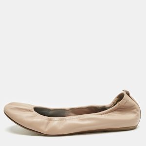 Lanvin Dusty Pink Leather Scrunch Ballet Flats Size 40, Flats - Luxury Closet catalog