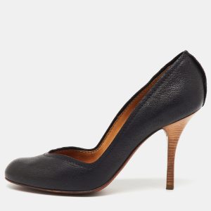 Lanvin Black Leather Round Toe Pumps Size 40, Pumps - Luxury Closet catalog