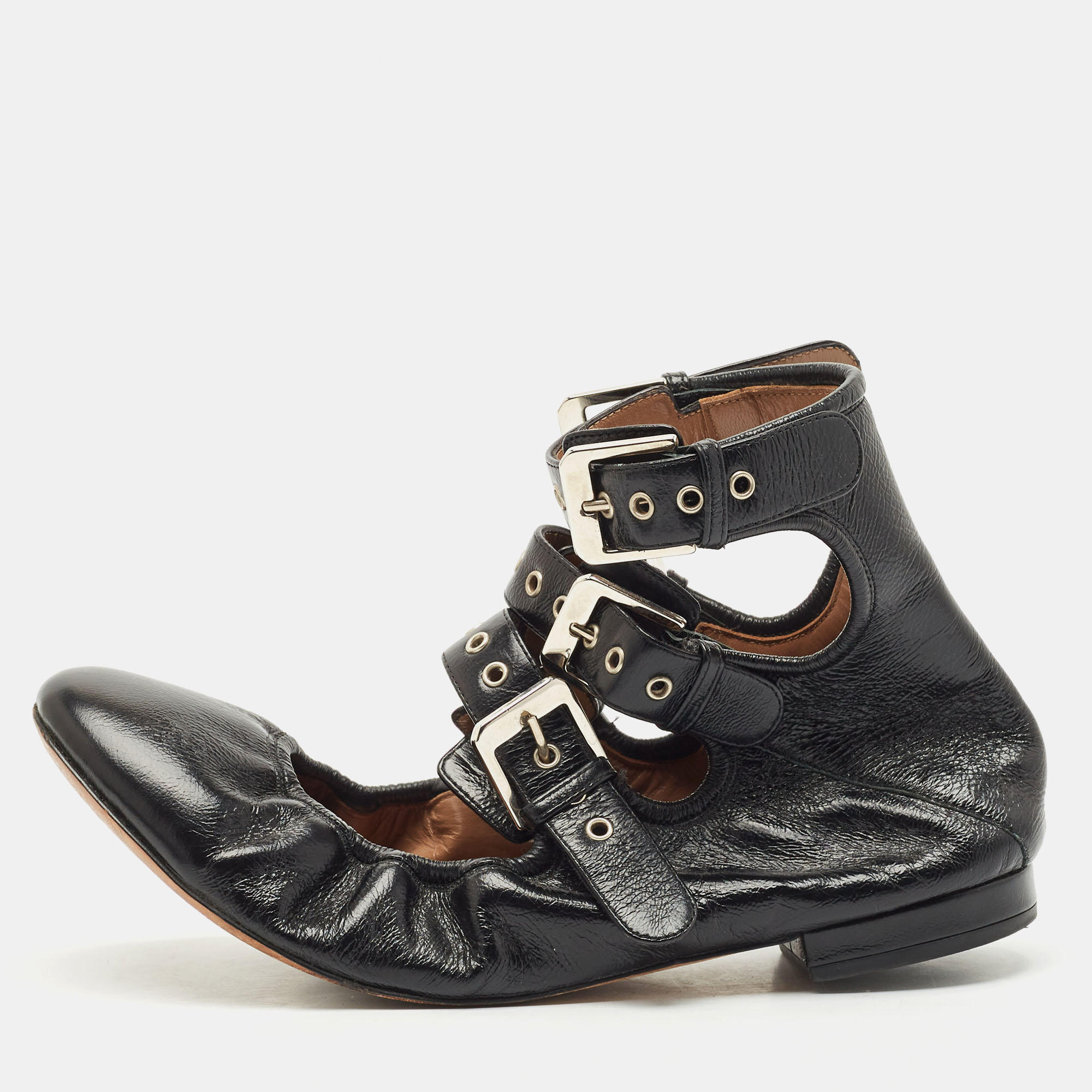 Laurence Dacade Black Leather Buckle Details Ballet Flat Size 37, Flats - Luxury Closet catalog