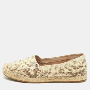 Le Silla Yellow/Brown Python Espadrille Flats Size 37, Flats - Luxury Closet catalog