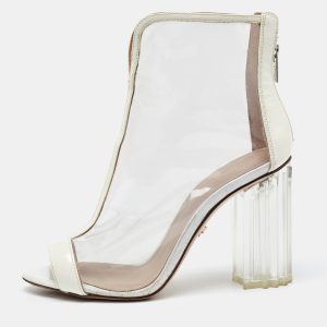 Le Silla White/Transparent PVC and Patent Leather Ankle Boots Size 38, Boots - Luxury Closet catalog