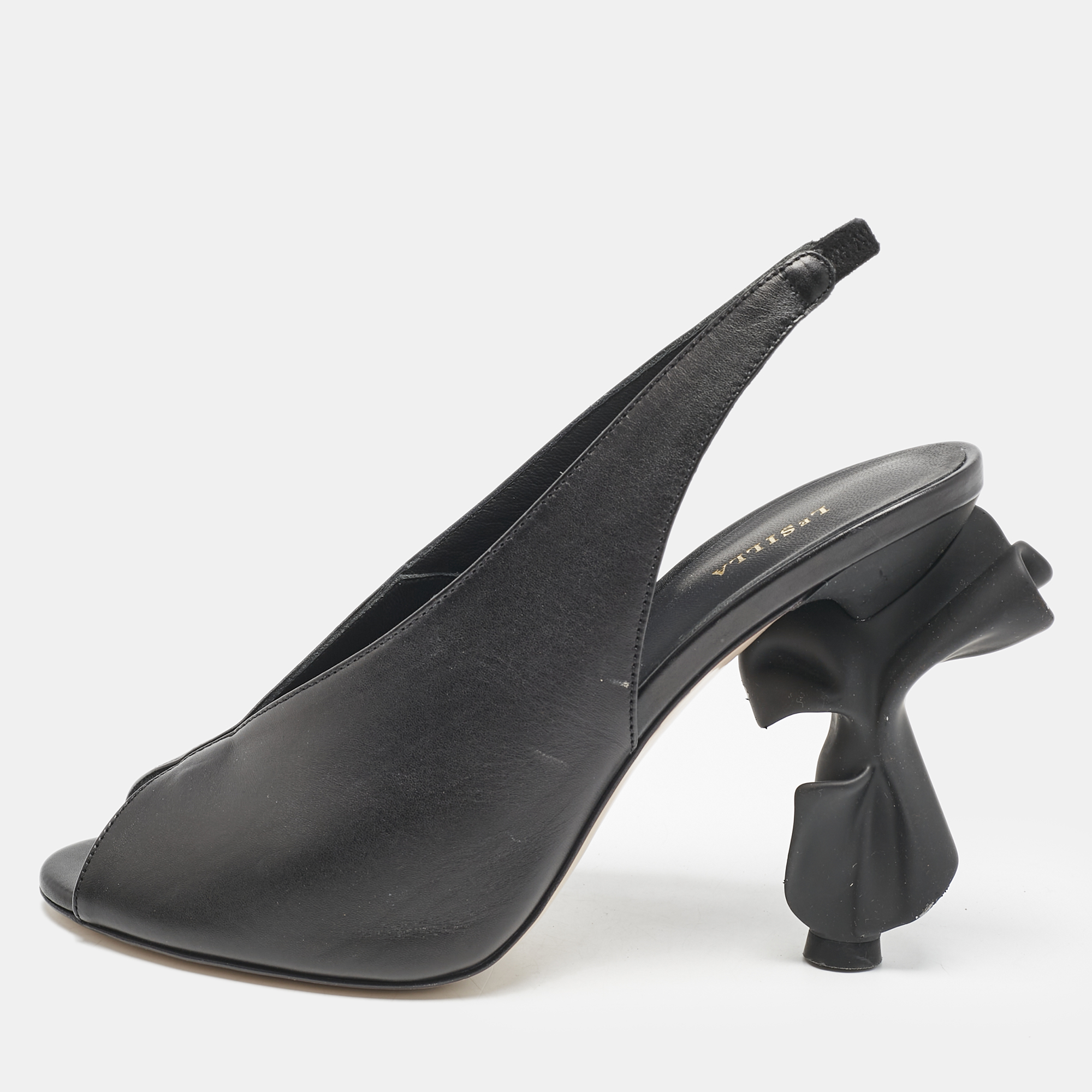 Le Silla Black Leather Candy Peep Toe Pumps Size 38, Pumps - Luxury Closet catalog