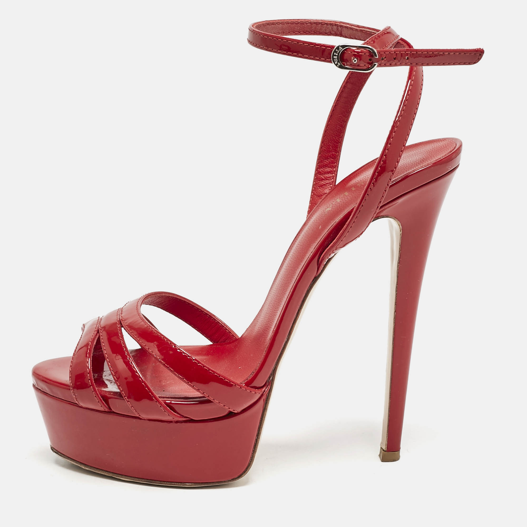 Le Silla Red Patent Leather Lola Platform Sandals Size 36, Sandals - Luxury Closet catalog