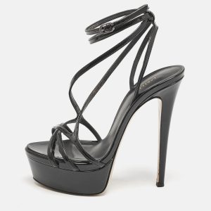 Le Silla Black Patent Leather Belen Ankle Strap Sandals Size 36, Sandals - Luxury Closet catalog