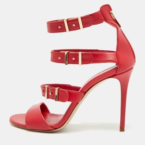 Le Silla Red Leather and Suede Minerva Strappy Sandals Size 38, Sandals - Luxury Closet catalog