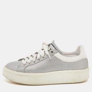 Le Silla Silver/White Glitter and Leather Sneakers Size 38, Athletic Shoes & Sneakers - Luxury Closet catalog