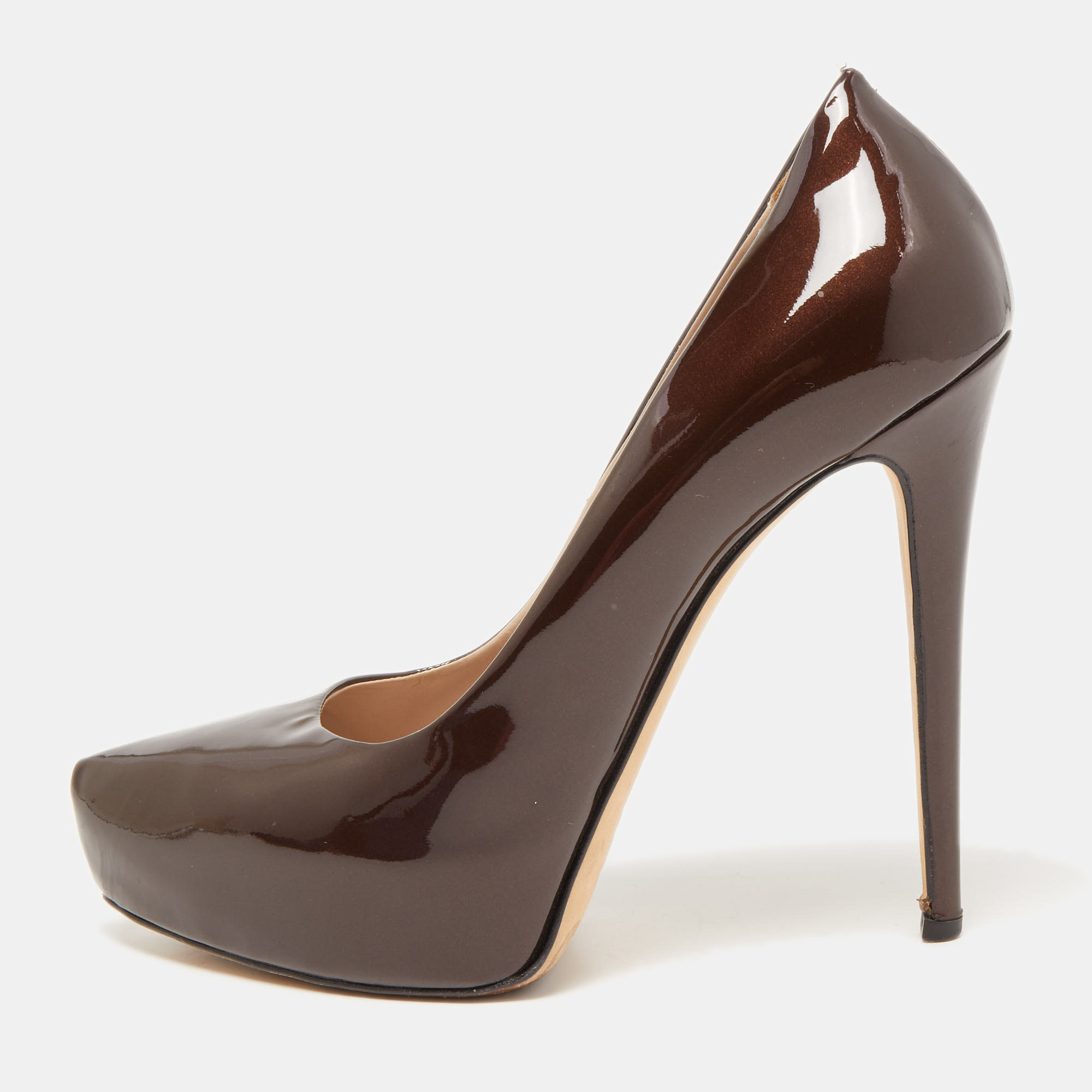 Le Silla Brown Patent Leather Pumps Size 38, Pumps - Luxury Closet catalog