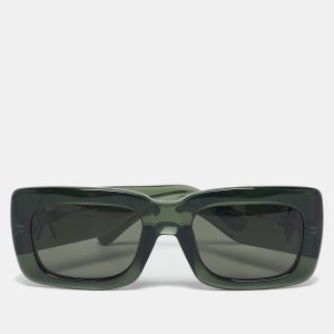 Linda Farrow Green Attico 3/13 Square Sunglasses, Sunglasses - Luxury Closet catalog