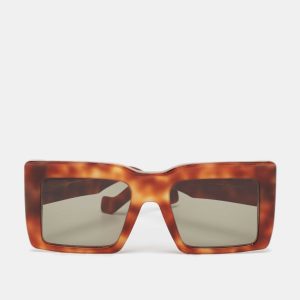 Loewe Tortoise/Green LW40018I Square Sunglasses, Sunglasses - Luxury Closet catalog