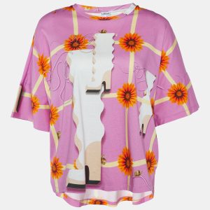 Loewe Pink Wallpaper Print Cotton Crew Neck T-Shirt S, Shirts & Tops - Luxury Closet catalog