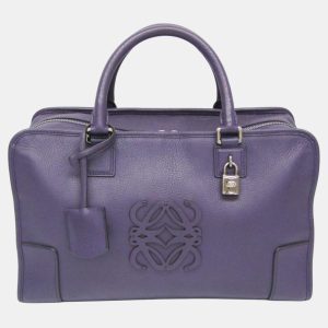 Loewe Purple Leather Amazona 36 Handbag, Satchels - Luxury Closet catalog