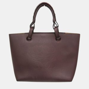 Loewe  Wine Leather Anagram Tote Bag, Tote Handbags - Luxury Closet catalog