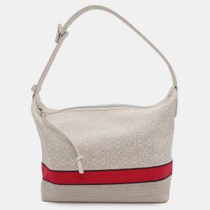 Loewe Bag Beige/Red Canvas Leather  Anagram Cuby Bag, Shoulder Bags - Luxury Closet catalog