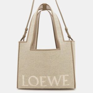 Loewe Ecru Canvas Size Medium Font Tote Bag, Tote Handbags - Luxury Closet catalog